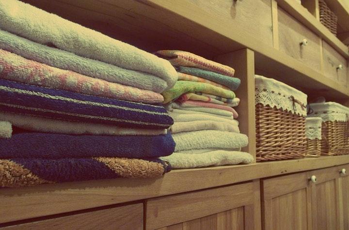 Ręczniki w garderobie